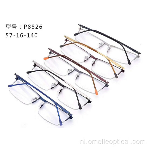 Hoge kwaliteit half frame optische bril voor heren